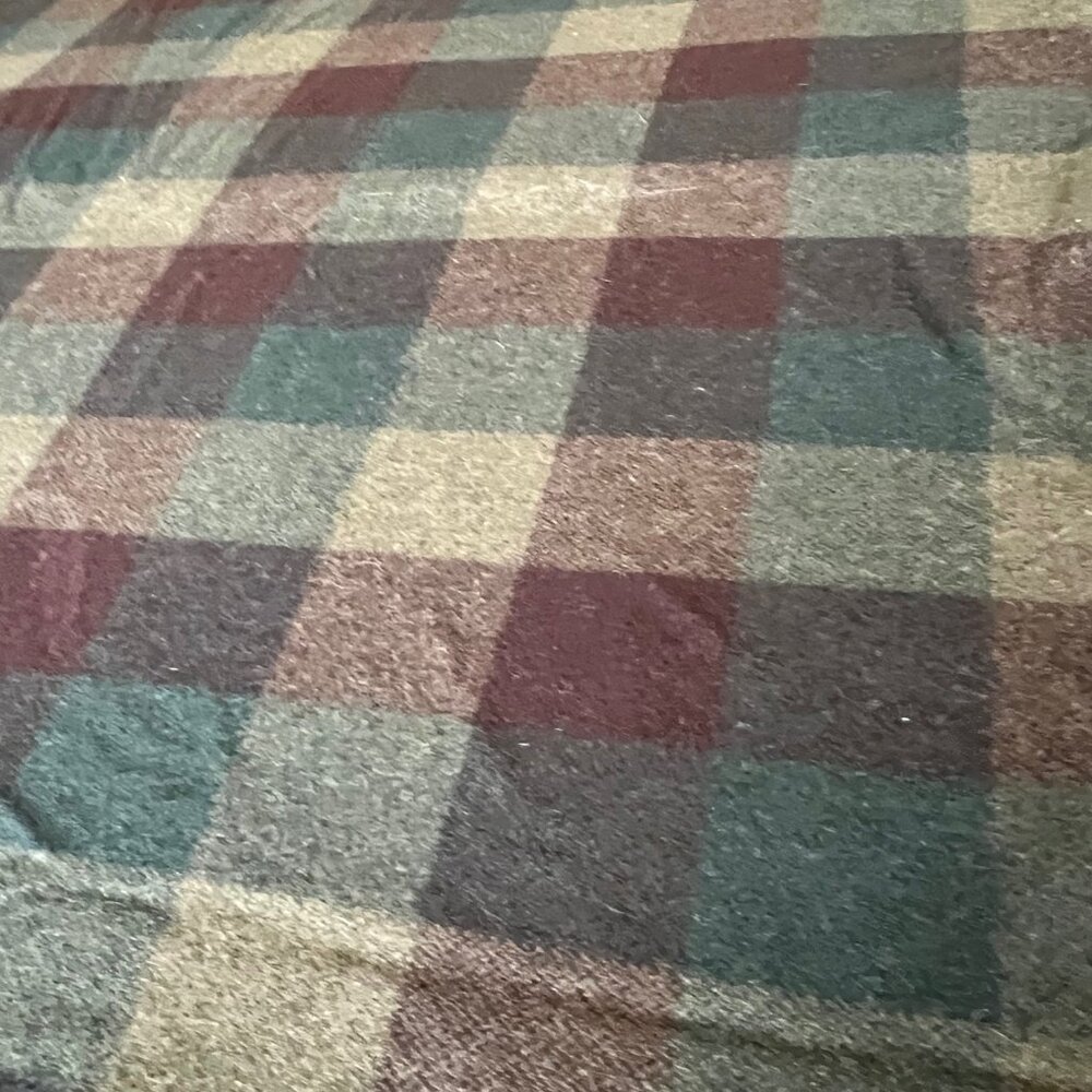 Woolrich plaid wool blanket  48"x66"